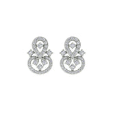18k White Gold and Diamond Stud with gold weight of 2.61g